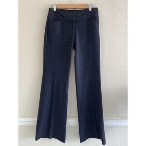 Express Editor Y2K Low Rise Flare Pants Plaid Tartan Size 0R Academia Preppy